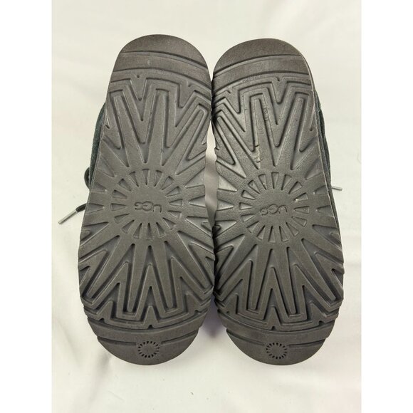 UGG Neumel Boots Men Size 6 Shoes Black Suede Sheepskin Wool Lace Up Women 7 main image 4